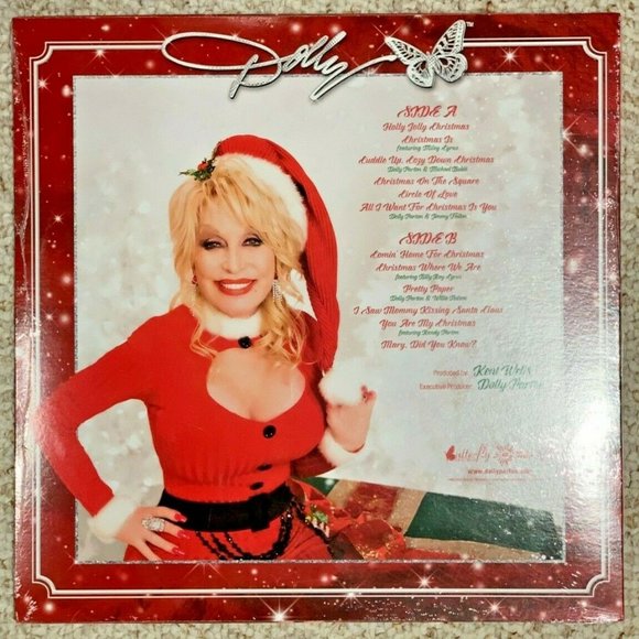 Dolly Parton A Holly Dolly Christmas LP ~ Exclusive White Vinyl ~ New/Sealed! - Picture 2 of 2